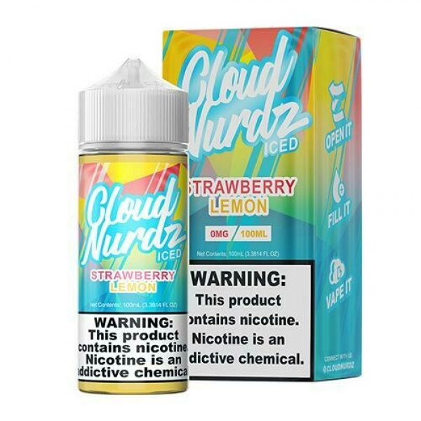Cloud Nurdz 100ML Strawberry Lemon Iced 03mg