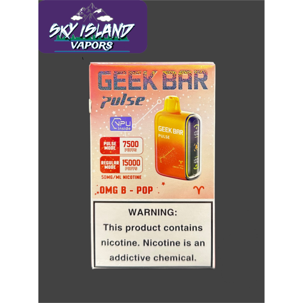 To be used with Omg B Pop Geek Bar Pulse