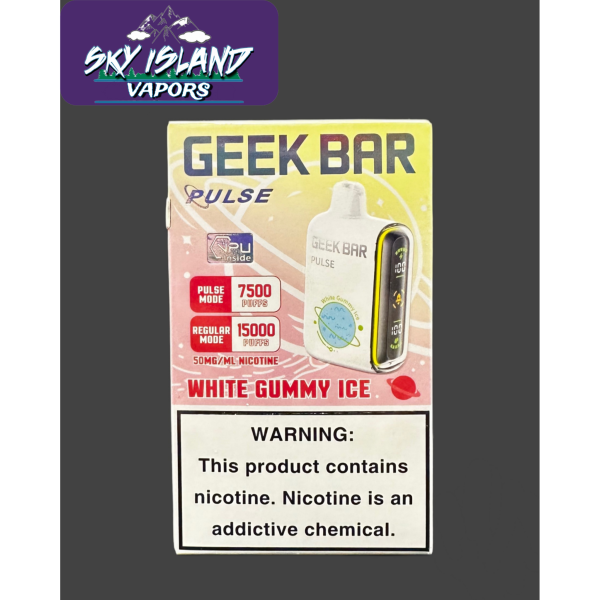 To be used with White Gummy Ice Geek Bar Pulse
