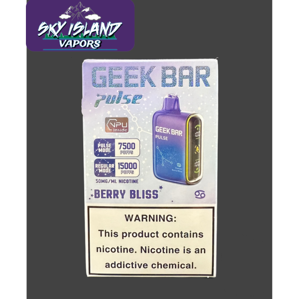 To be used with Berry Bliss Geek Bar Pulse