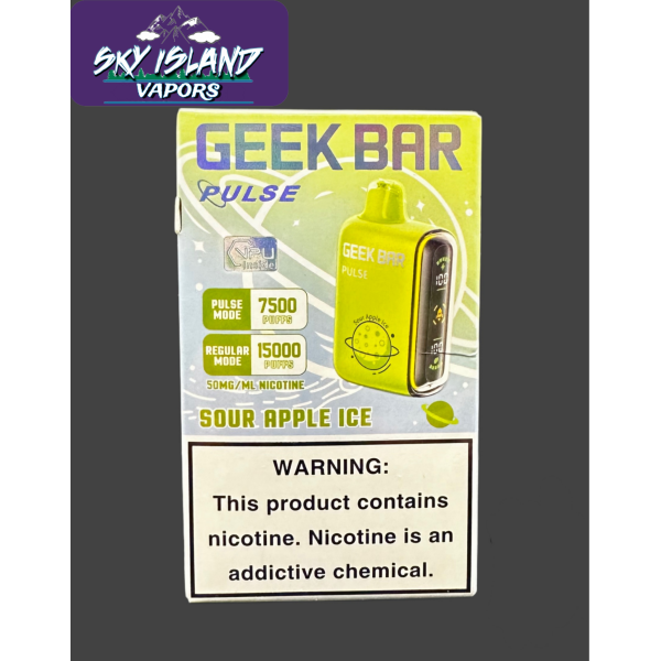 To be used with Sour Apple Ice Geek Bar Pulse