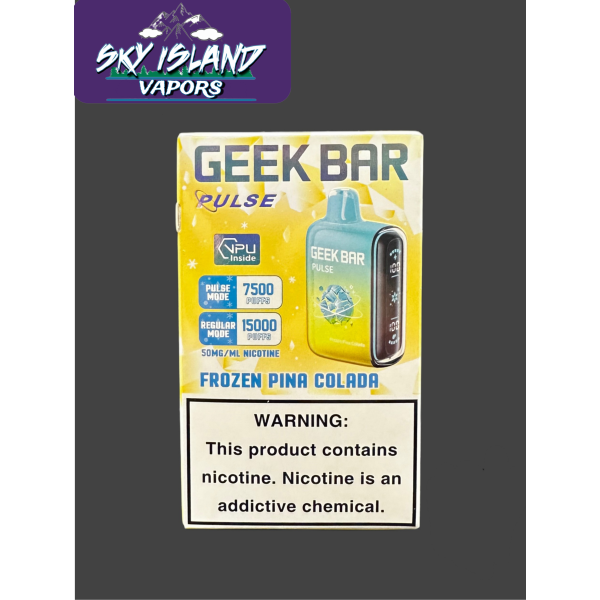 To be used with Frozen Pina Coloda Geek Bar Pulse