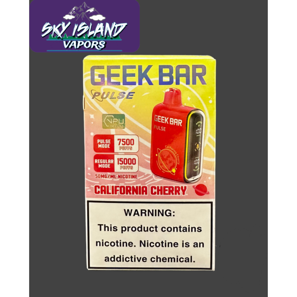 To be used with California Cherry Geek Bar Pulse
