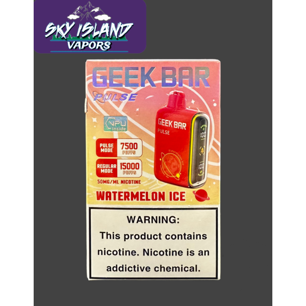 To be used with Watermelon Ice Geek Bar Pulse