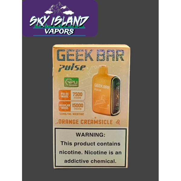To be used with Orange Creamsicle Geek Bar Pulse.