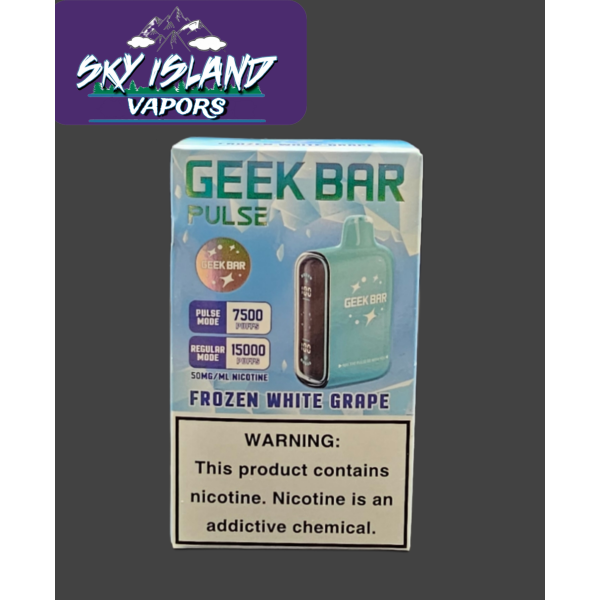 To be used with Frozen White Grape Geek Bar Pulse