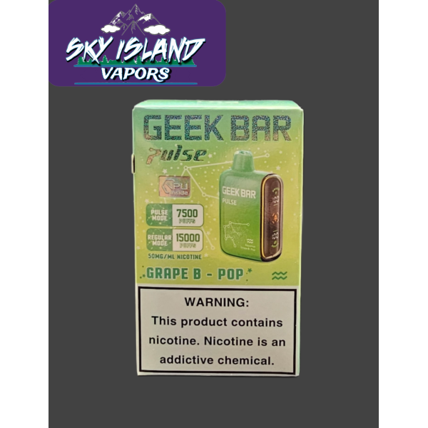 To be used with Grape B Pop Geek Bar Pulse